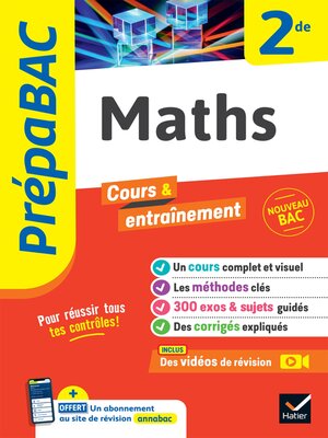cover image of Prépabac Maths 2de